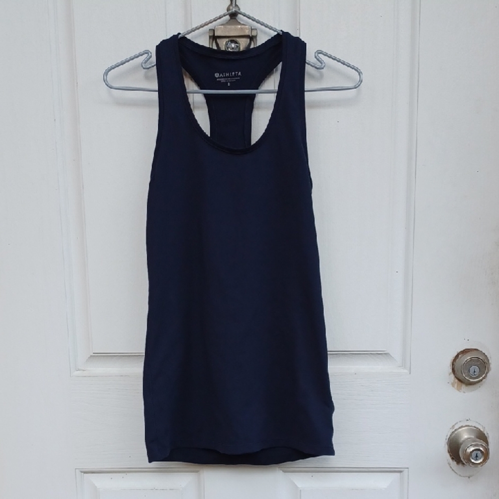 ATHLETA Dark Blue Racerback Tank Top SZ S